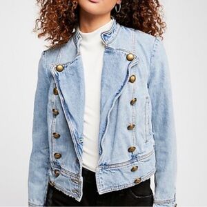 Free People Denim Jacket Size Small